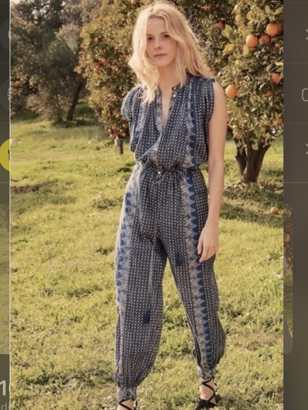 DOEN Jumpsuit Blue Printed